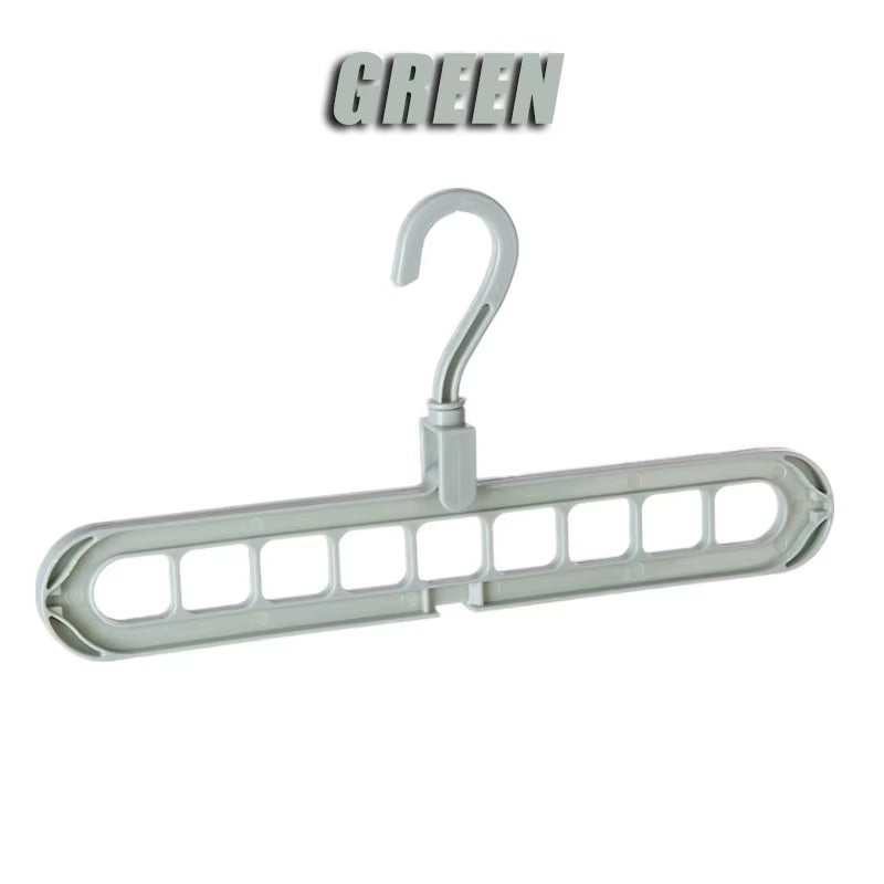 5/10Pcs Multi-Functional Foldable Drying Rack Scarf 9 Holes Closet Organizer Hanger Creative Plastic Storage Rotating