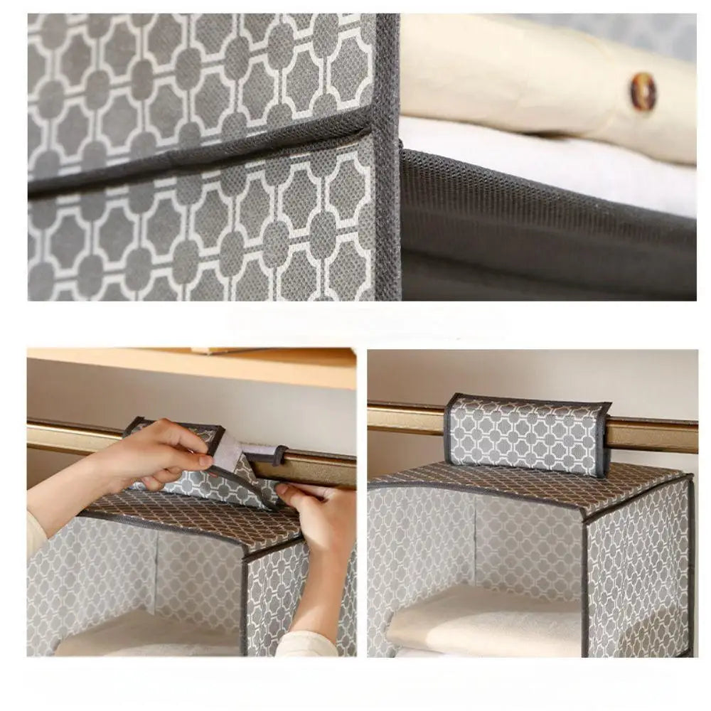 Multifunctional Foldable Hanging Storage Bags Closet Space Saving Multi Layer Organizer for Clothes Accessories and More