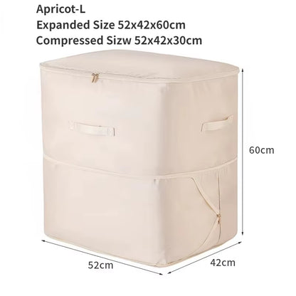 Large Compression Bag Quilt Clothes Closet Cabinet Organizer Storagepouch Ultra Space Saving Self Compression Organizer