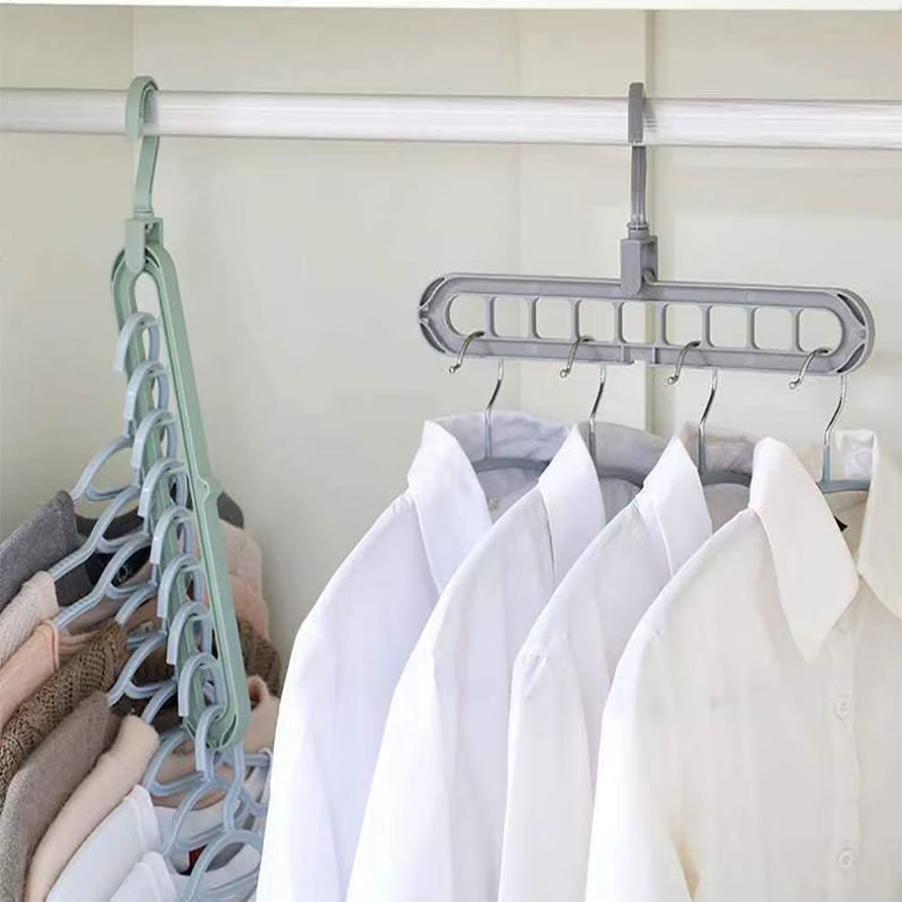 5/10Pcs Multi-Functional Foldable Drying Rack Scarf 9 Holes Closet Organizer Hanger Creative Plastic Storage Rotating