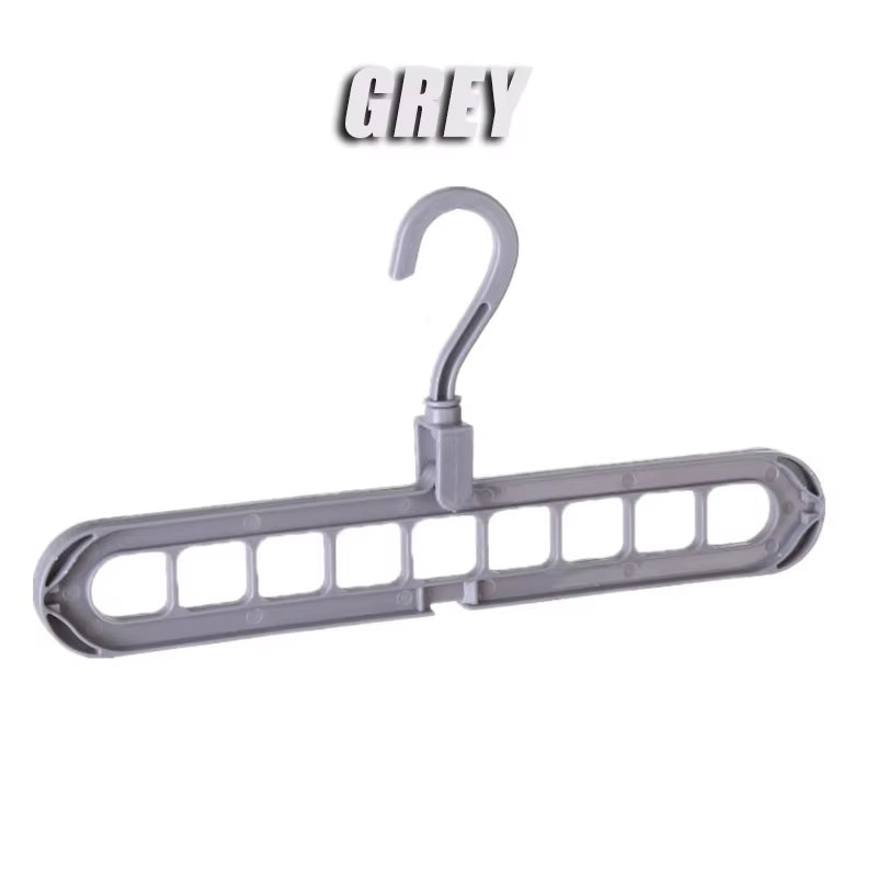5/10Pcs Multi-Functional Foldable Drying Rack Scarf 9 Holes Closet Organizer Hanger Creative Plastic Storage Rotating